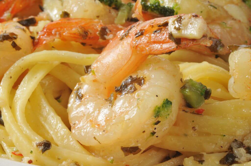 Shrimp Scampi and Linguine