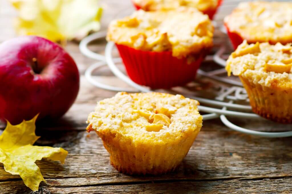 Fall Apple Muffins. style rustic